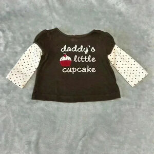 Gymboree - long sleeve T-shirt with Cupcake design.  Size 3-6 months